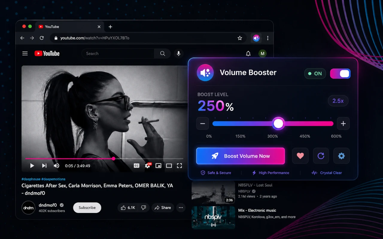 Audio Boosted YouTube screenshot 1