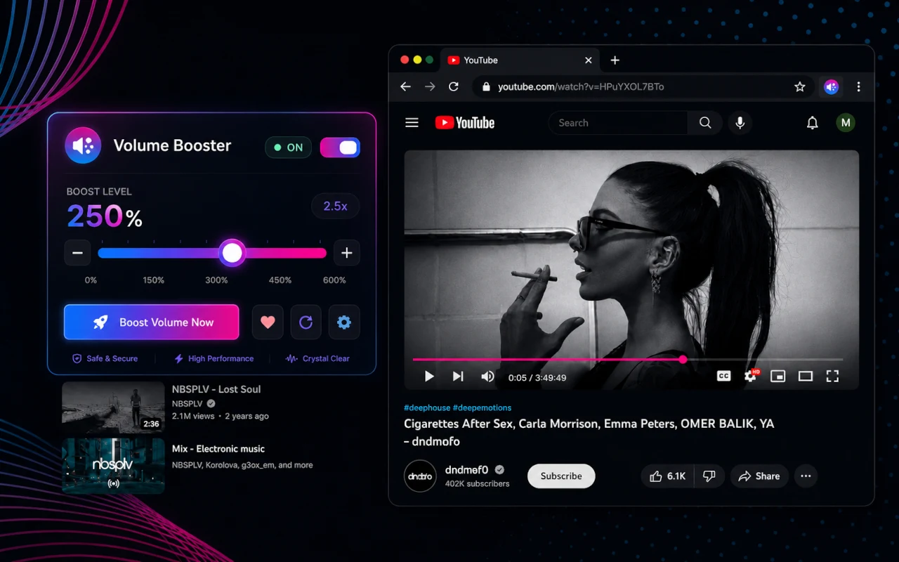 Audio Boosted YouTube screenshot 2