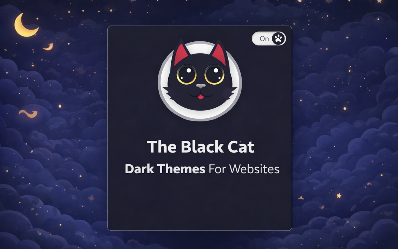 The Black Cat - Dark Themes For WebSites screenshot 1