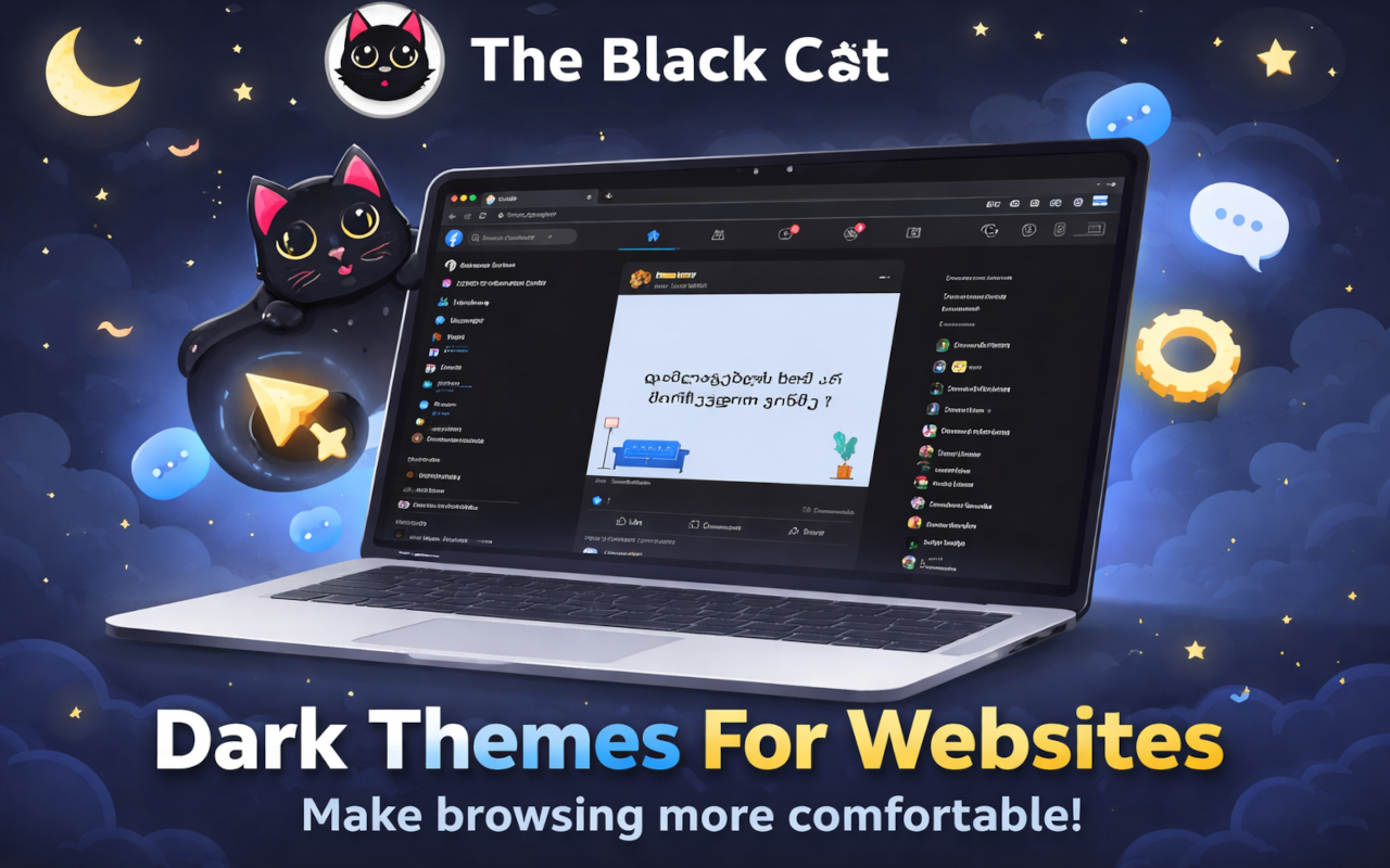 The Black Cat - Dark Themes For WebSites screenshot 3