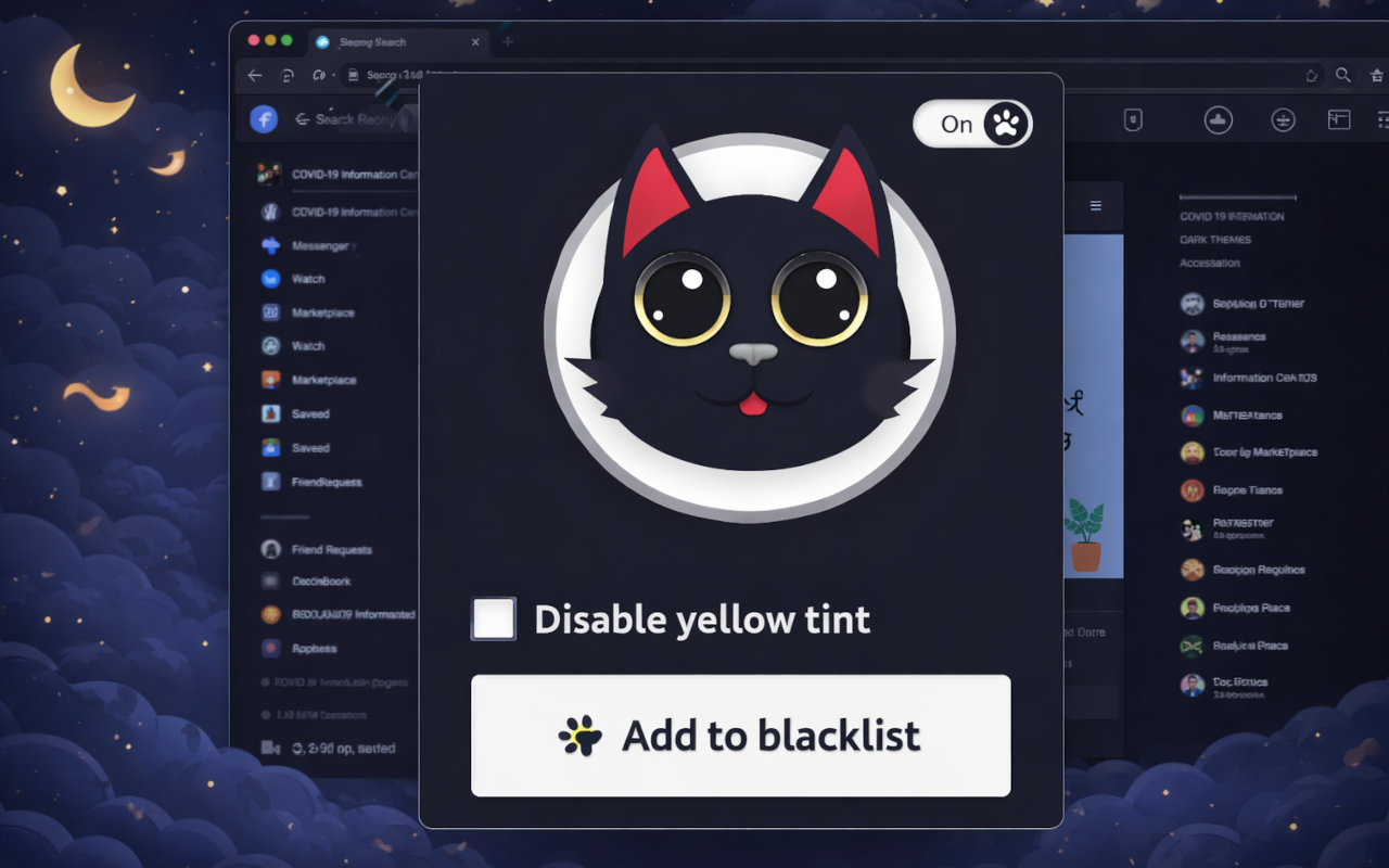 The Black Cat - Dark Themes For WebSites screenshot 4
