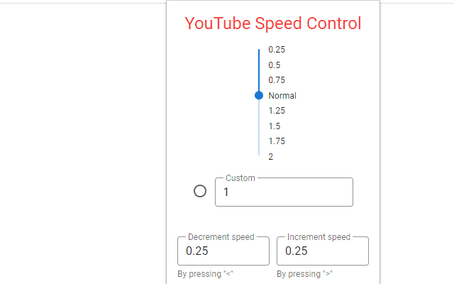 YouTube Speed Control screenshot 1
