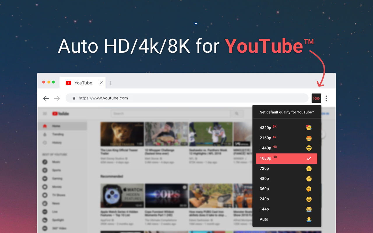 YouTube™ Auto HD screenshot 1