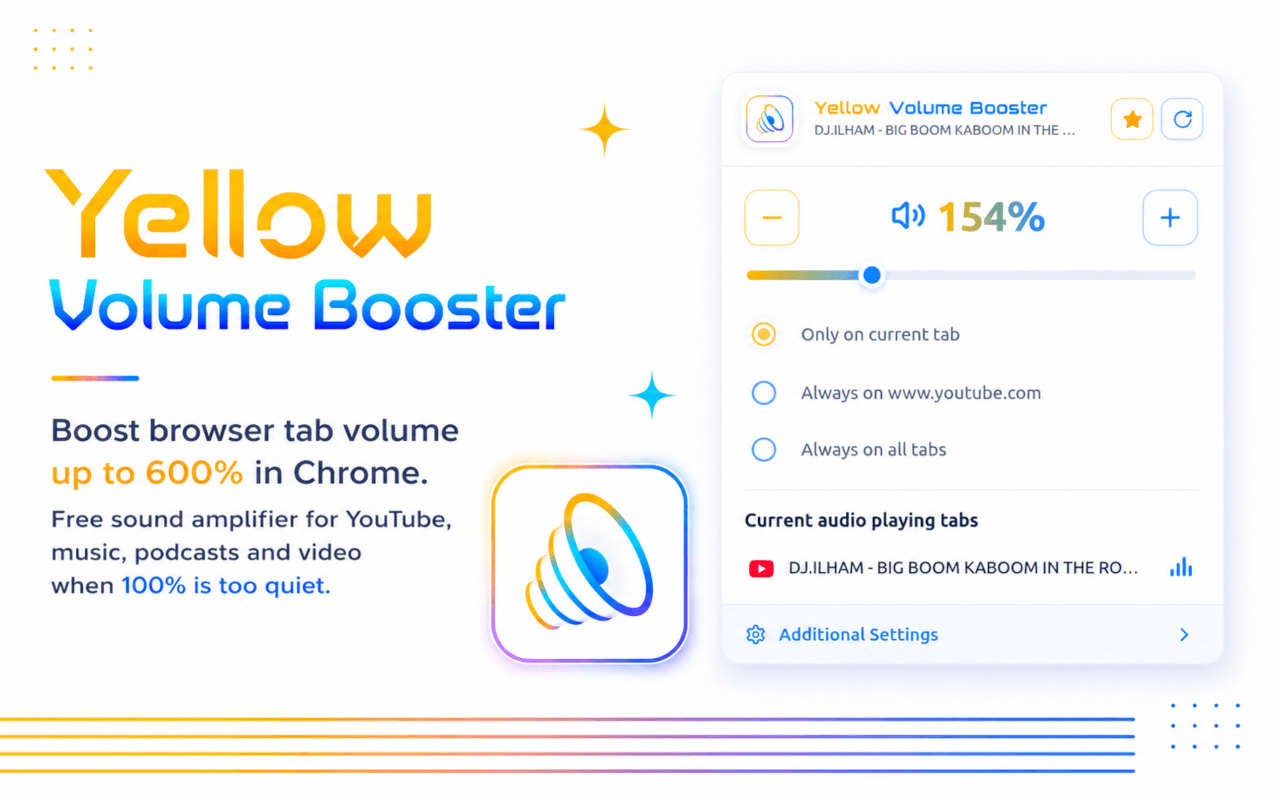 Yellow Volume Booster screenshot 1