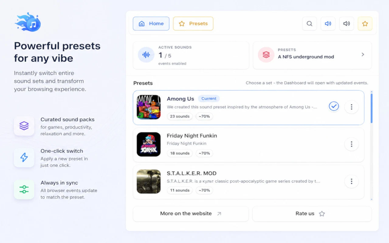 Custom Sound for Chrome™ screenshot 1