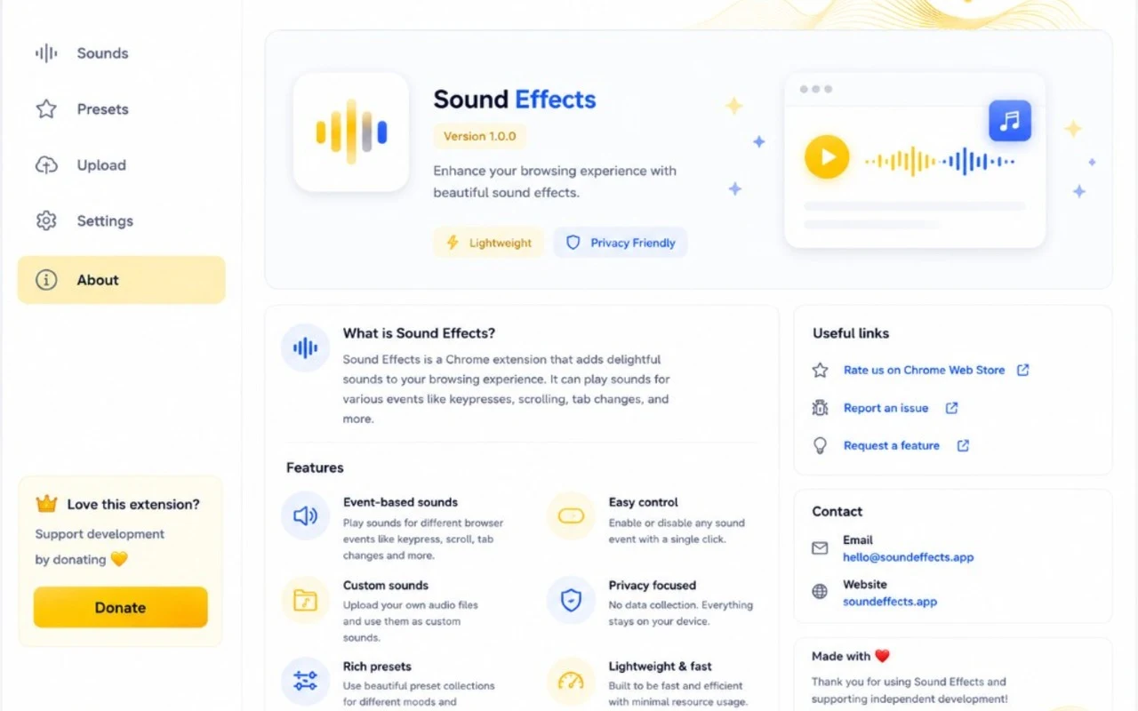 Browser Sound Effect screenshot 1