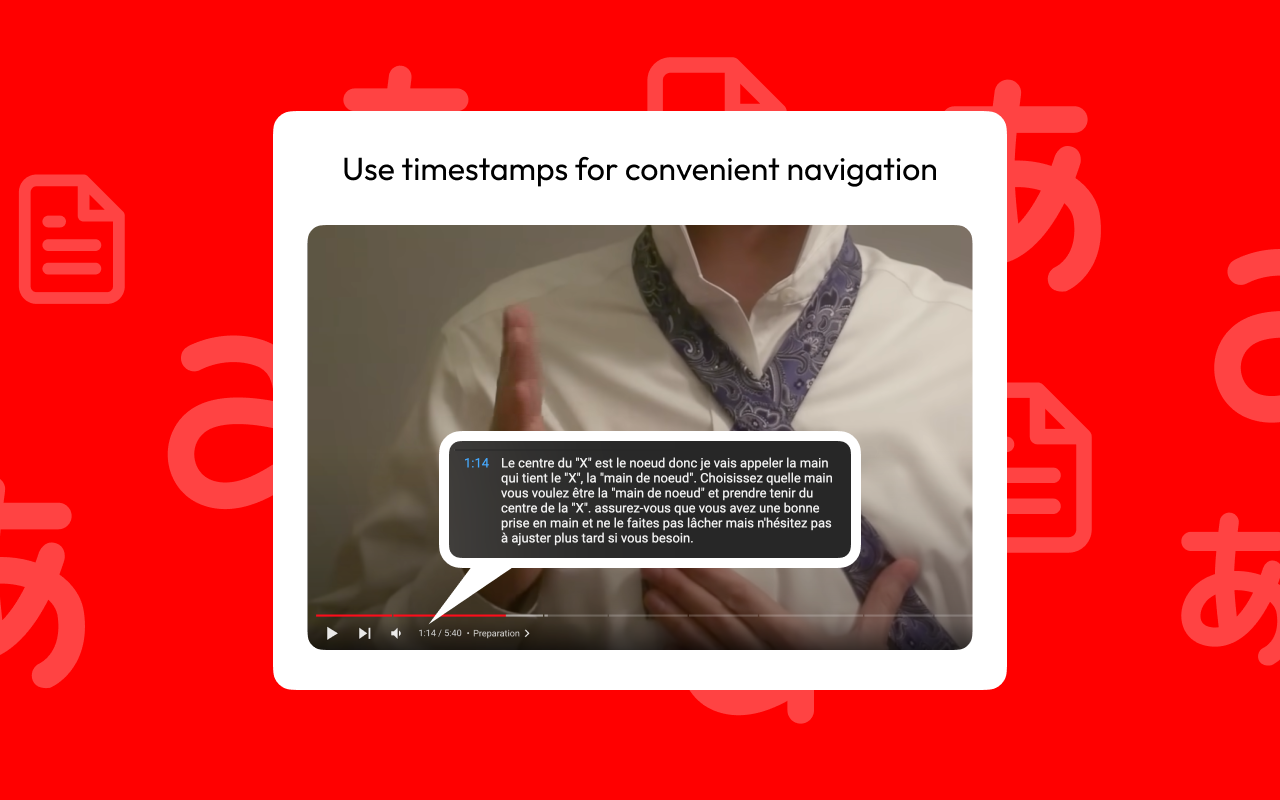 YouTube Transcript screenshot 1
