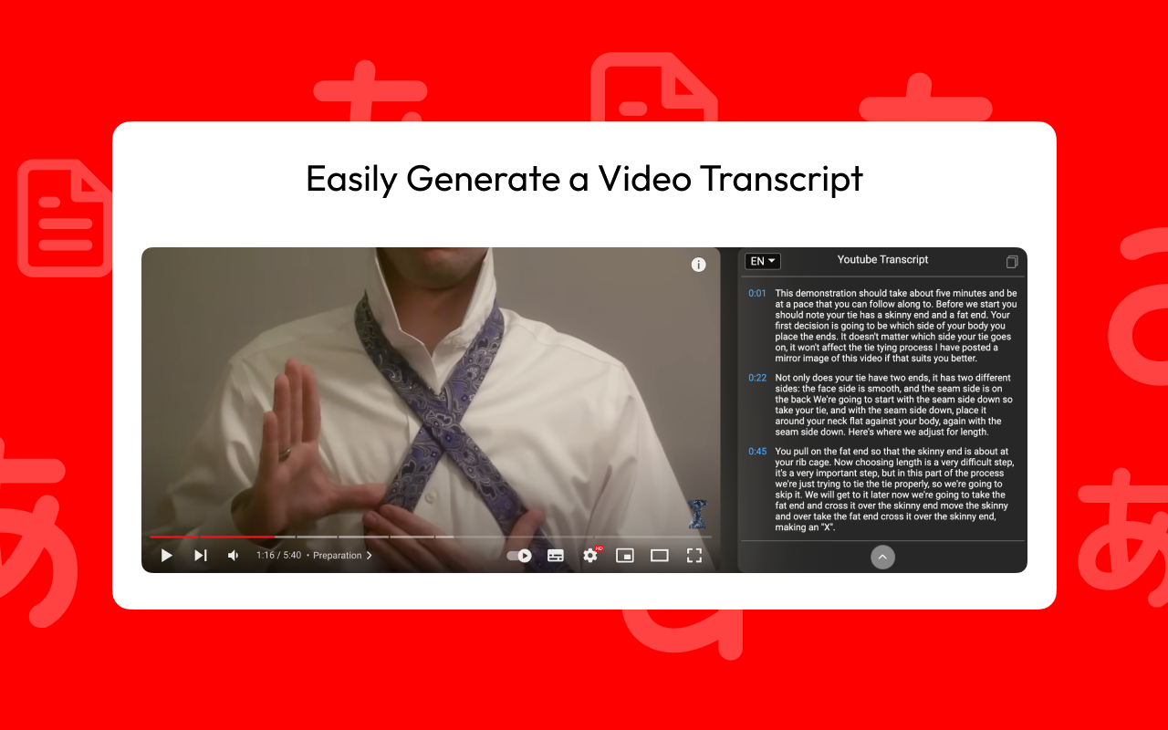YouTube Transcript screenshot 3