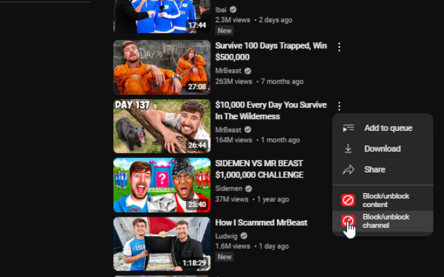 YTBlock - Block any content from YouTube™ screenshot 1