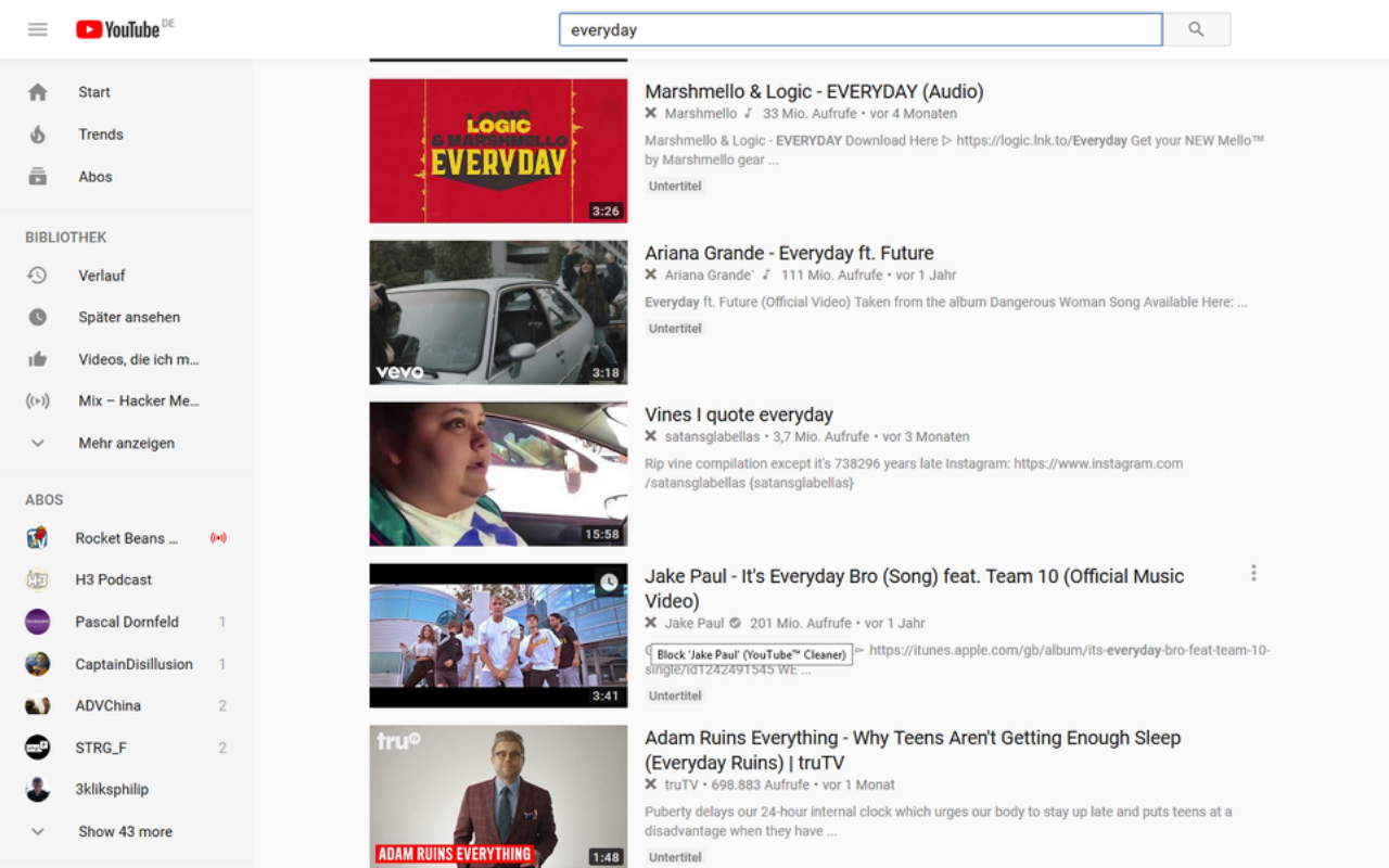 Channel Blocker screenshot 2