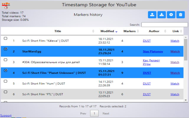 Markers for YouTube screenshot 1