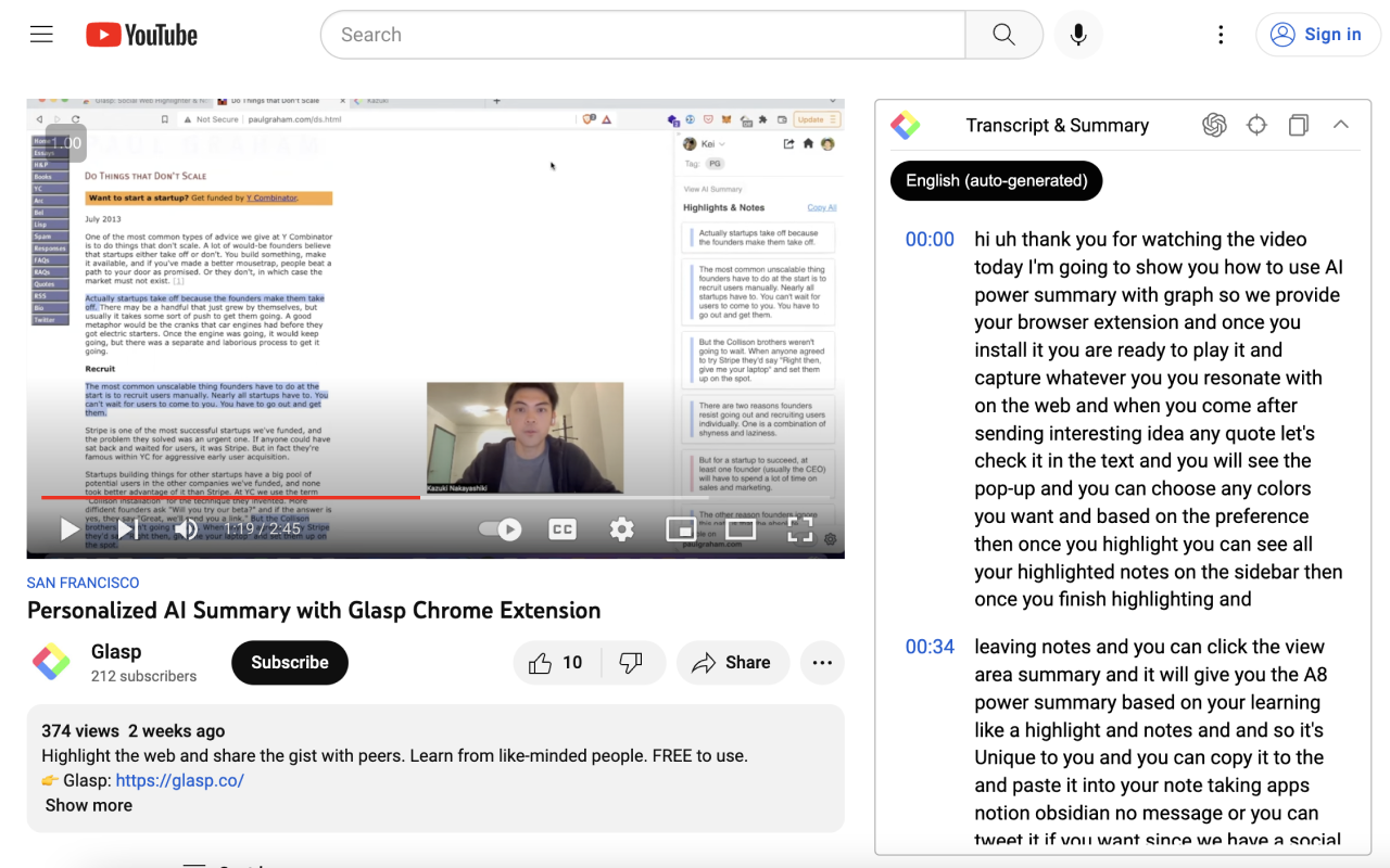 YouTube Summary screenshot 4