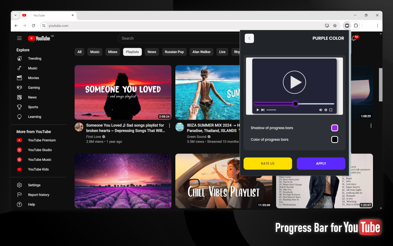 Progress Bar For YouTube screenshot 2